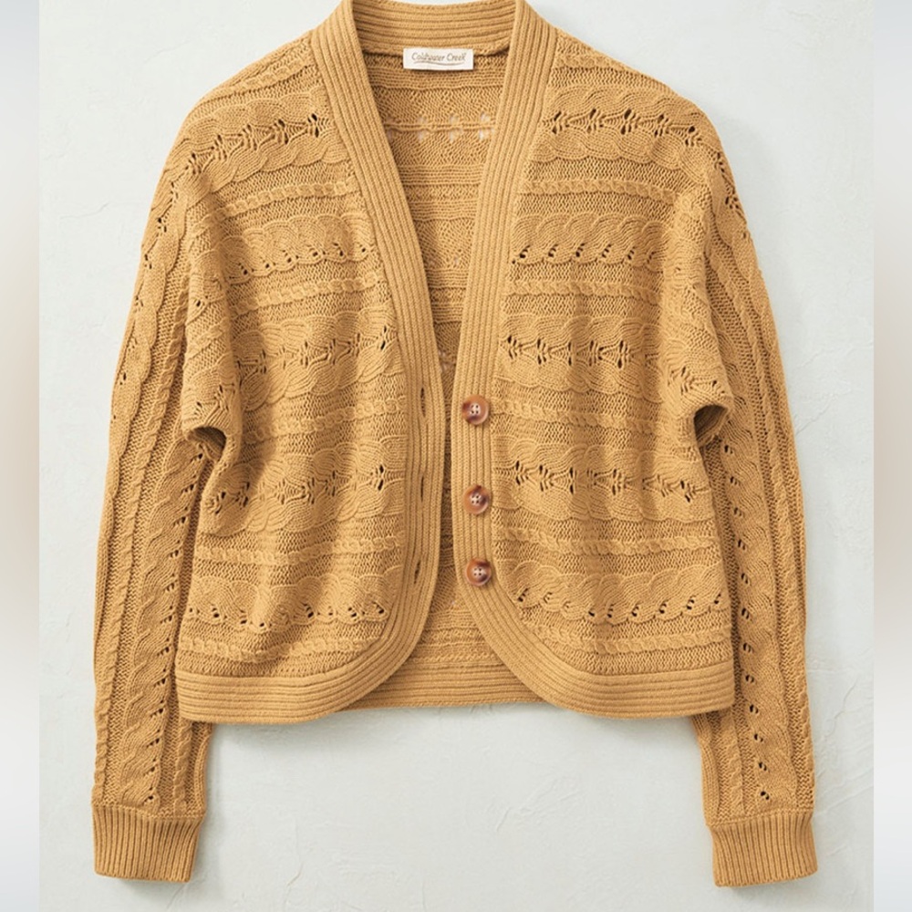 NWOT Coldwater Creek Cable Twist Shrug